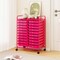 Space Saving Storage Organizer Cart with 20 Plastic Drawers and Mobile Wheels for Organizing Small Items at Home